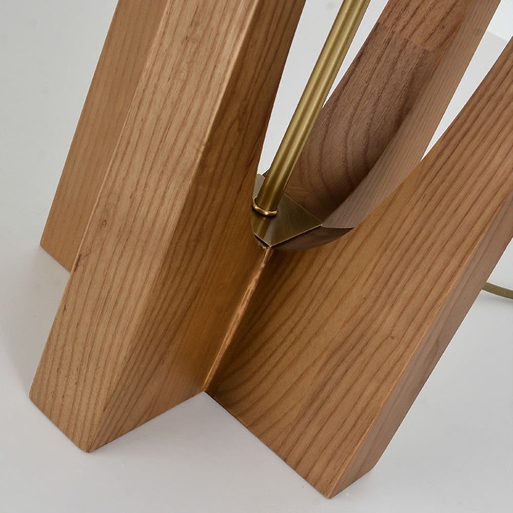 Ozawa Natural Rectangular Wood/Fabric Floor Lamp - Neutralighting