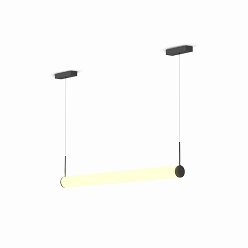 Ray Modern Cylinder White Pendant Light, Metal/Acrylic - Neutralighting
