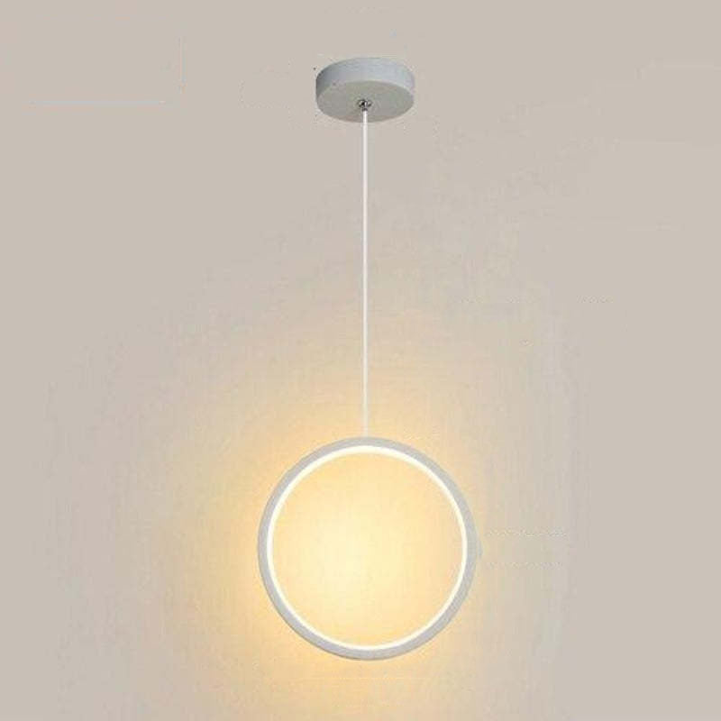 Doria Modern LED Pendant Light Black/White Metal Living Room - Neutralighting