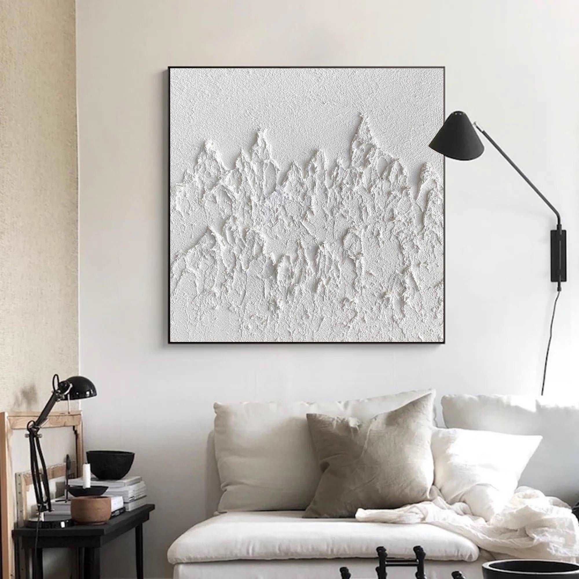 3D White Abstract Painting ABAS47 - Neutralighting