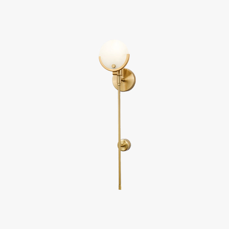 Valentina Modern Ball Metal/Dolomite LED Wall Lamp, Gold - Neutralighting