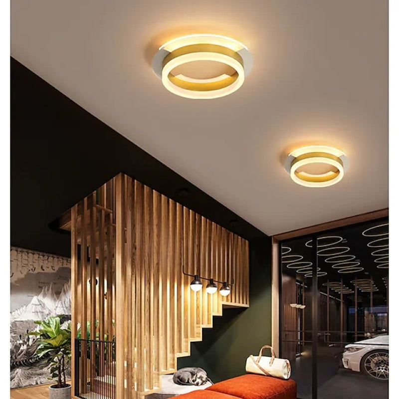 Arisha Modern Simple Gold Flush Mount Ceiling Light, Square/Round - Neutralighting