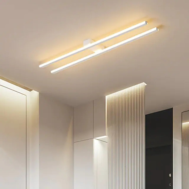 Arisha Modern Minimaliste Flush Mount Ceiling Light, Double-Linear - Neutralighting