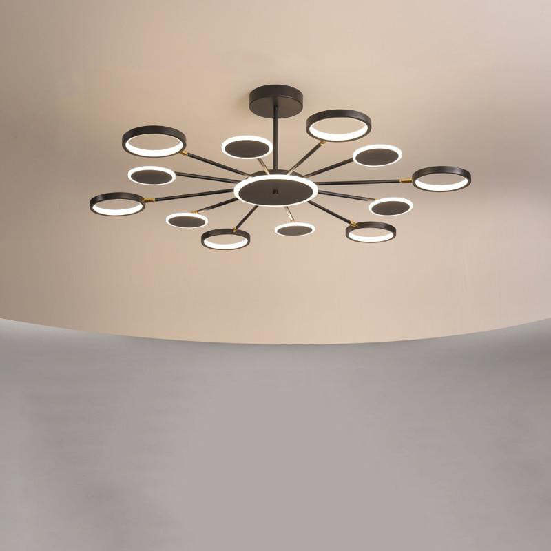 Arisha Modern Led Chandelier, Geometric, Black Dimmable - Neutralighting