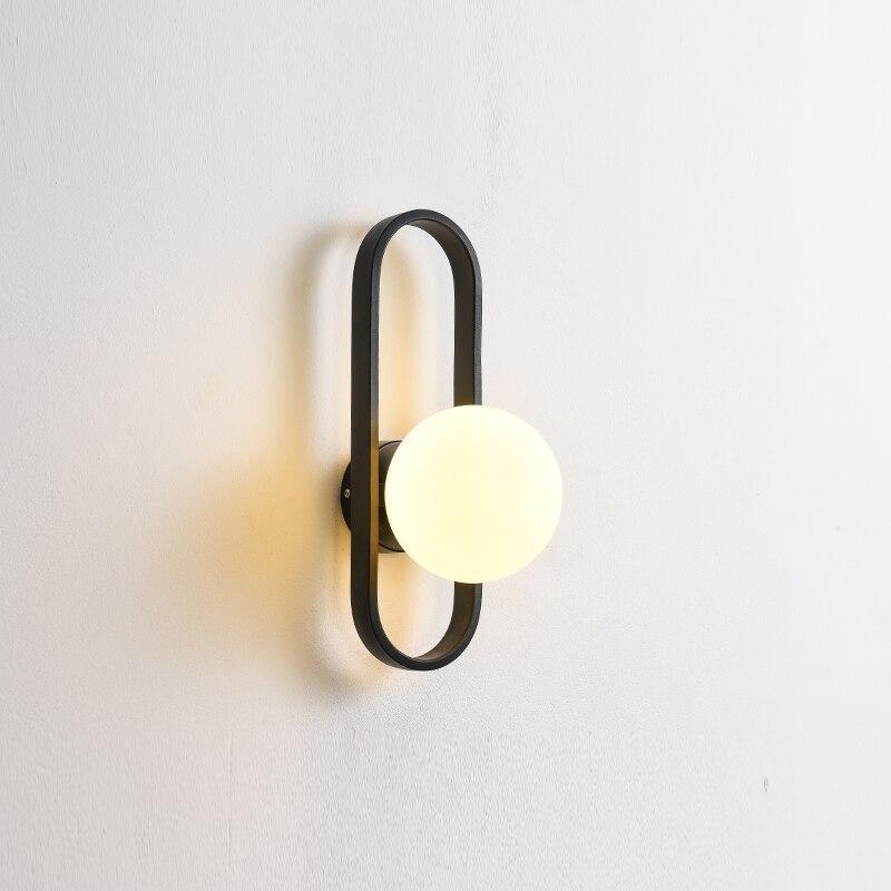 Valentina Modern Globe Bedside Wall Lamp Mount for Bedroom & Reading Room, Gold/Black - Neutralighting