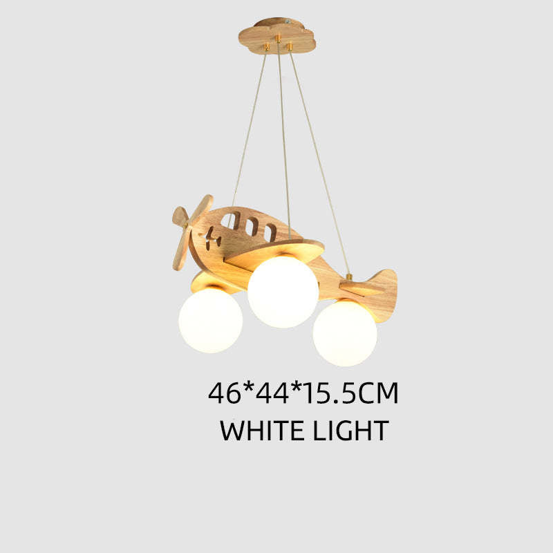 Arisha Vintage Airplane Shape Pendant Light, Wood - Neutralighting