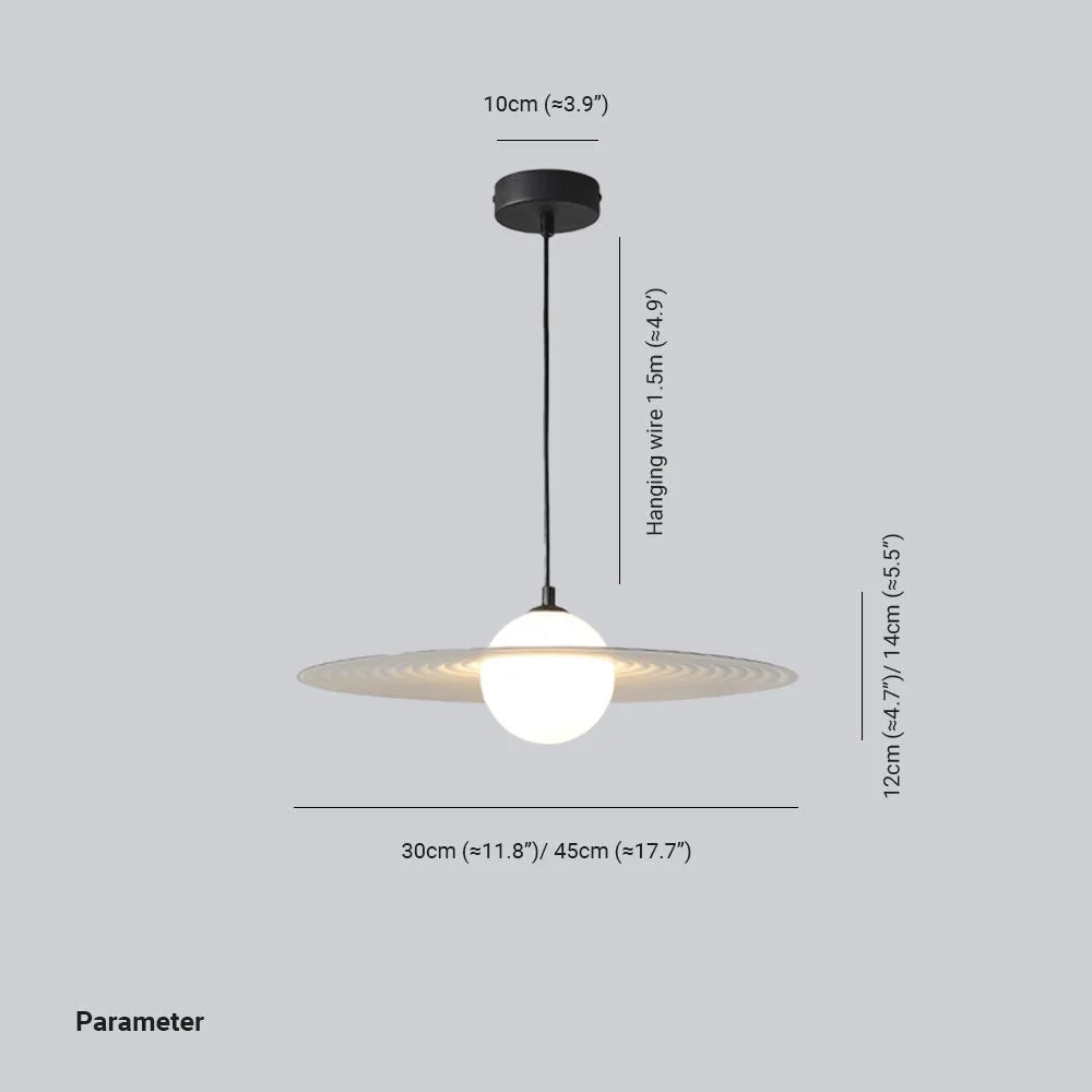 Arisha Minimalist Star Ring Pendant Light,Black/White - Neutralighting