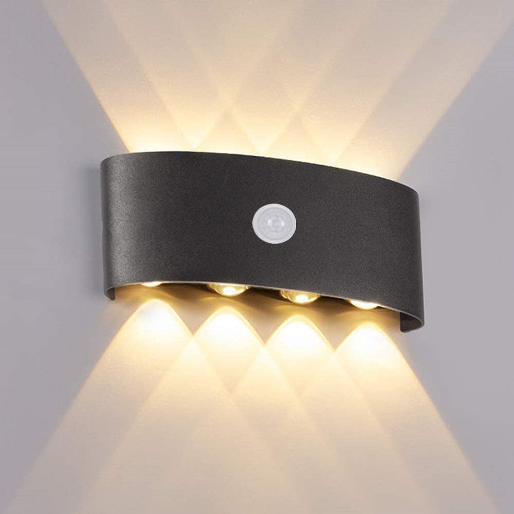 Ray Modern Simple Metal/Acrylic Fixtures Up And Down LED Light Wall Lamp, Black/White - Neutralighting