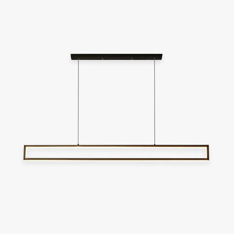 Arisha Modern Metal Vertical Rectangular Pendant Light, Black - Neutralighting