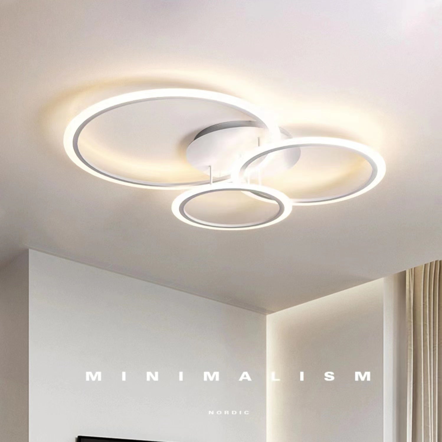 Arisha LED Ceiling Light Circle Ring, Black & White - Neutralighting