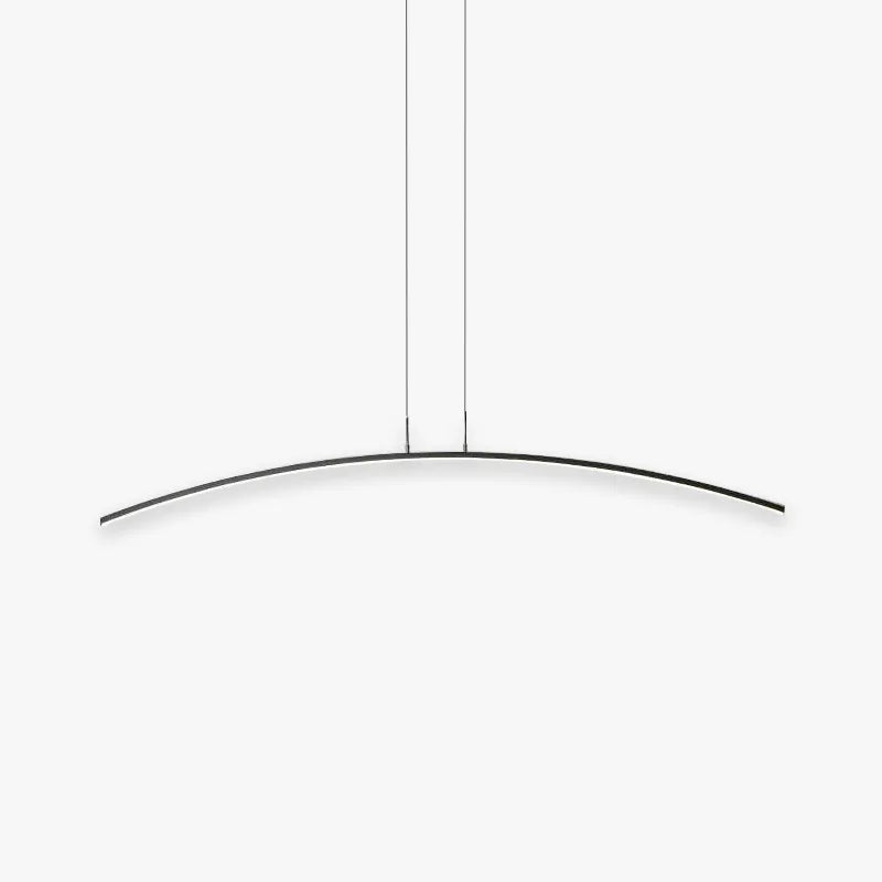 Arisha Curved Linear Pendant Light for Dining Room, Black/White - Neutralighting