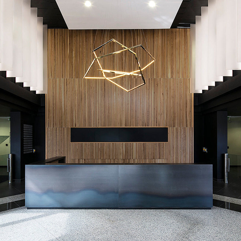 Arisha Minimalist Geomatic Metal Pendant Light, Gold, DIY - Neutralighting