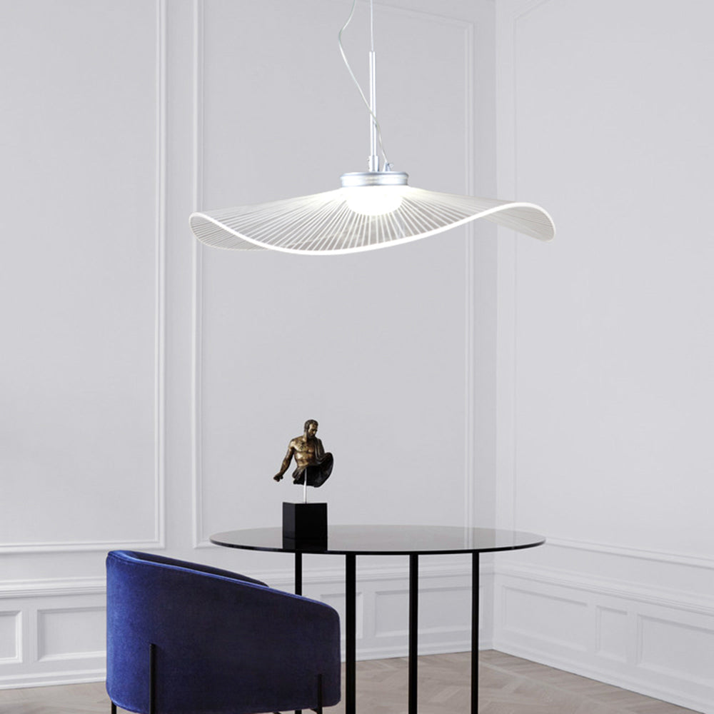 Arisha Designer Lotus Leaf Shaped Metal Pendant Light,White - Neutralighting