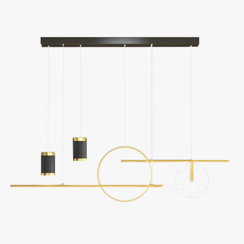 Arisha Modern Metal Starry Pendant Light, Black/White/Gold - Neutralighting