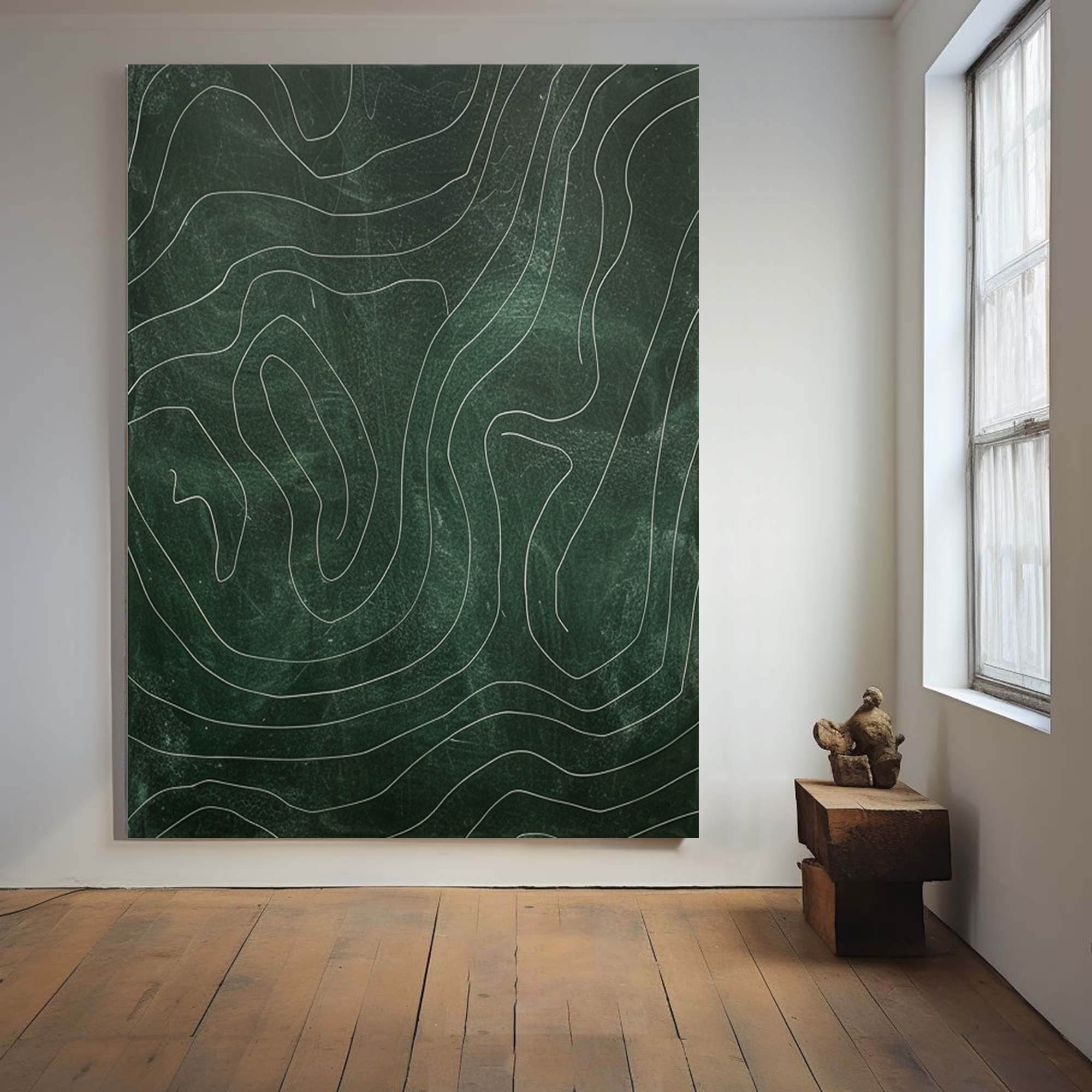 Emerald Topography Art Print