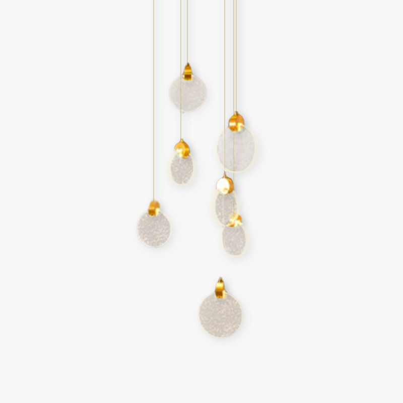 Kristy Luxury Circular Ripple Round Crystal Golden Chandelier - Neutralighting