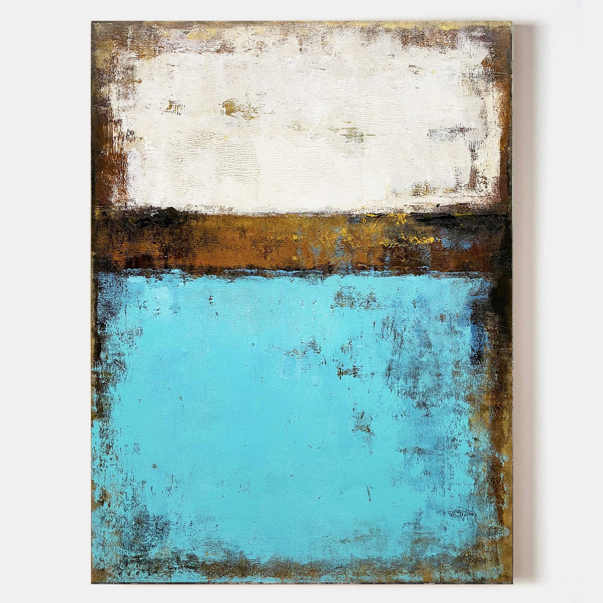 Blaire Turquoise Abstract Canvas Wall Art