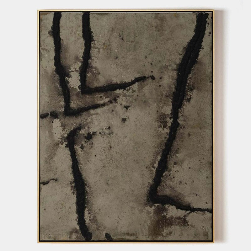 Wall Art Thick Black Abstract Line Abstract