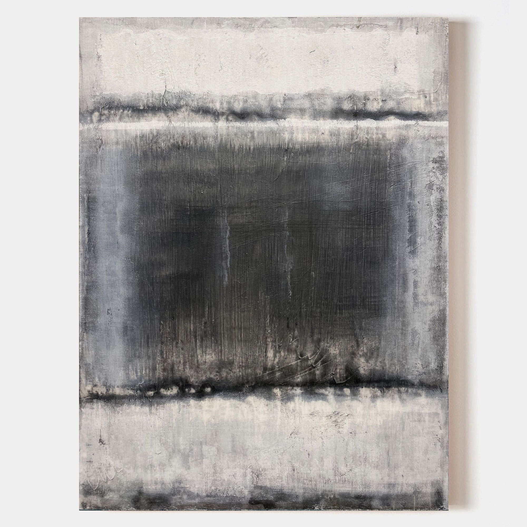 Adeline Black Gray Abstract Canvas Wall Art