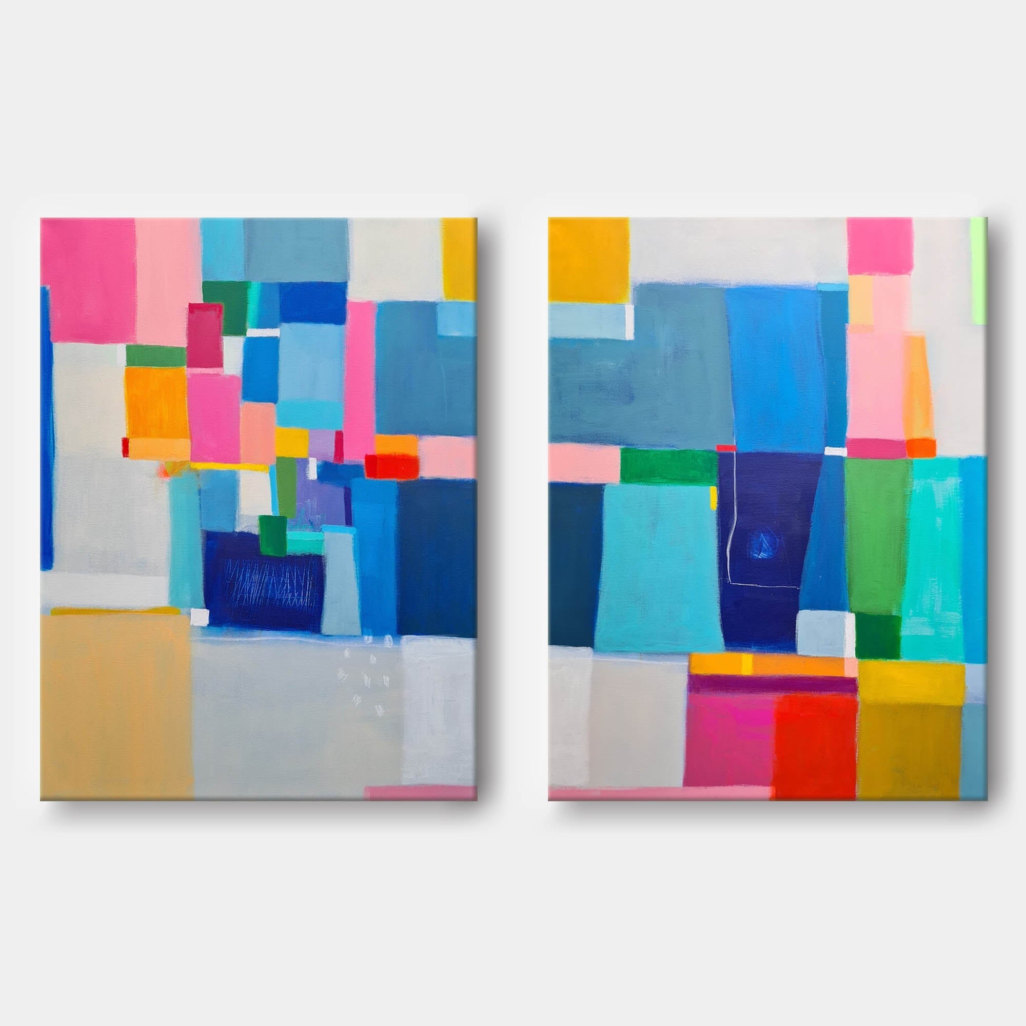 Wall Art Abstract Geometric Color Block Lyrical