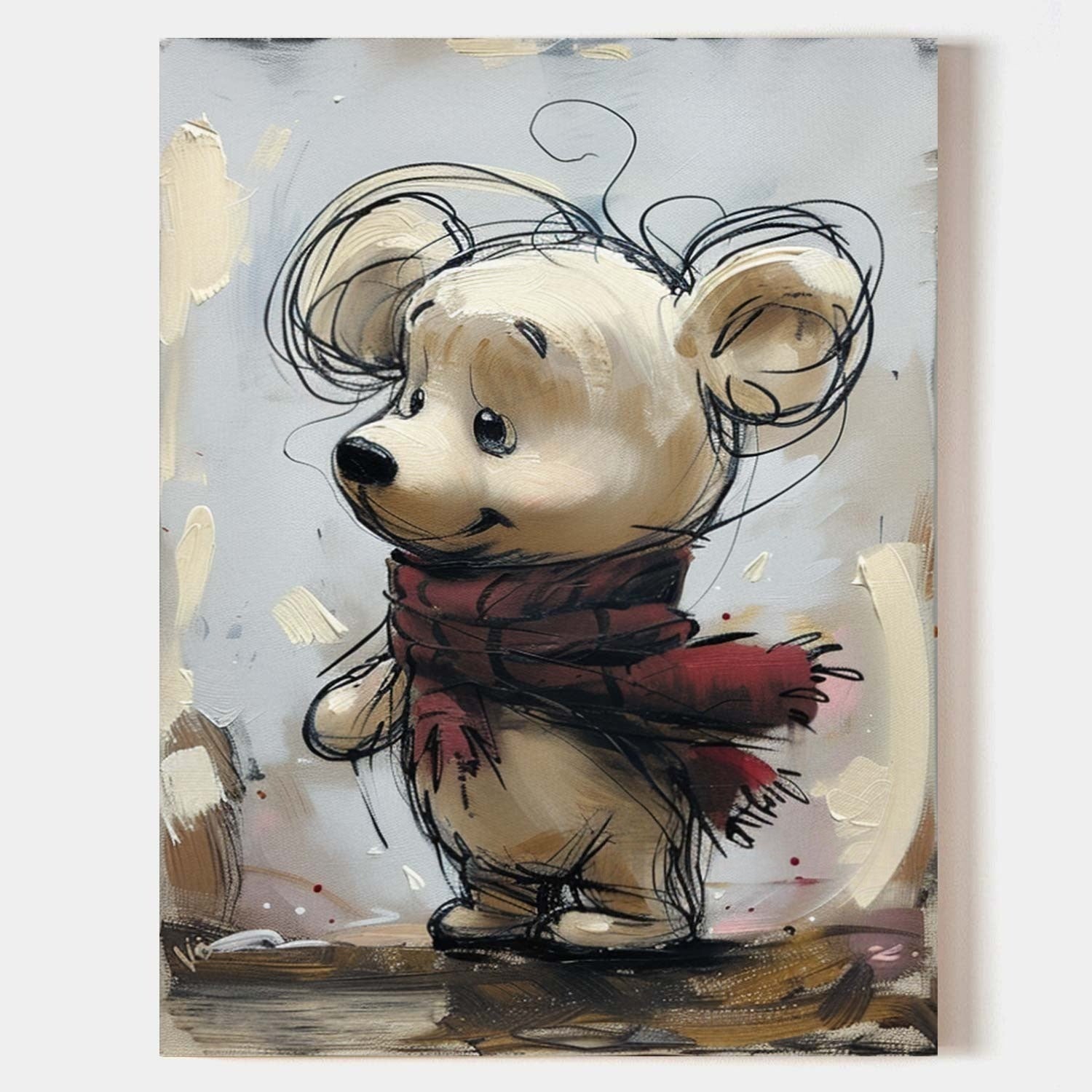 Wall Art Whimsical Winter Bear