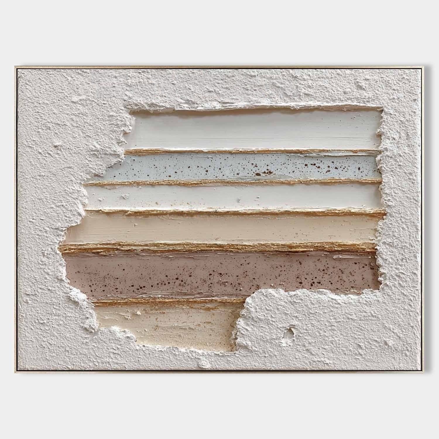 Wall Art Vertical Textured Abstract Geometric Scene Serene