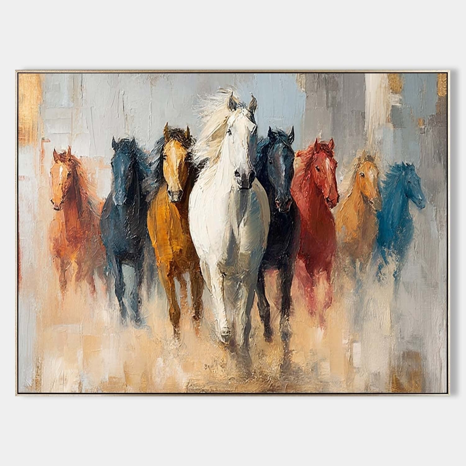 Wall Art Majestic Contemporary Running Horses