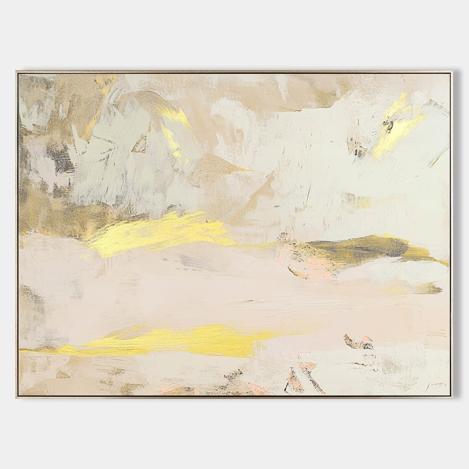 Wall Art Soft Textured Layered Gold