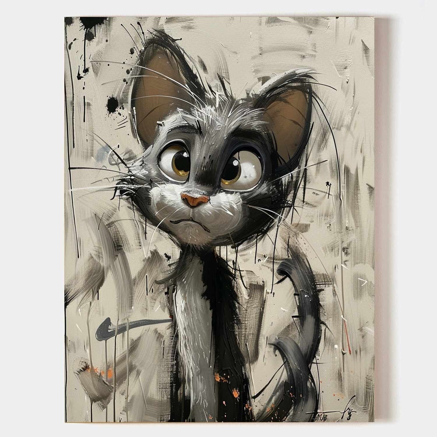 Wall Art Textured Expressive Brushstroke