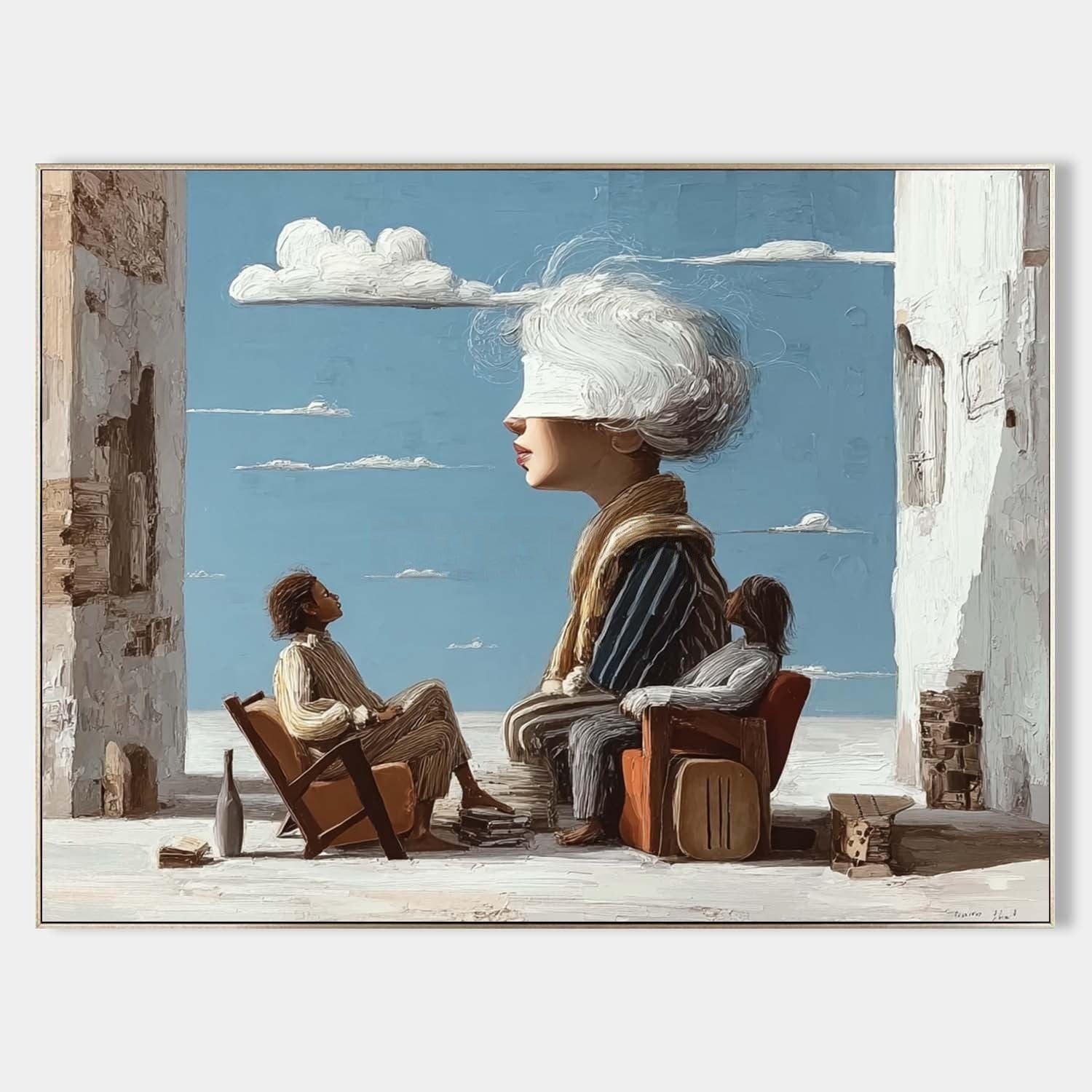 Surreal Group Figure Art Oil Painting