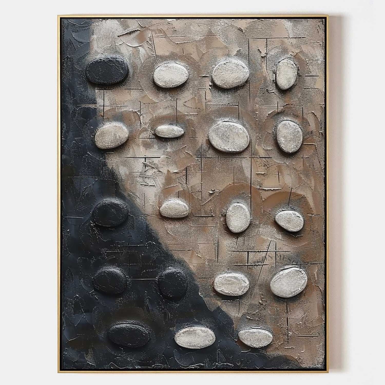 Wall Art Neutral Pebble Wabi-Sabi