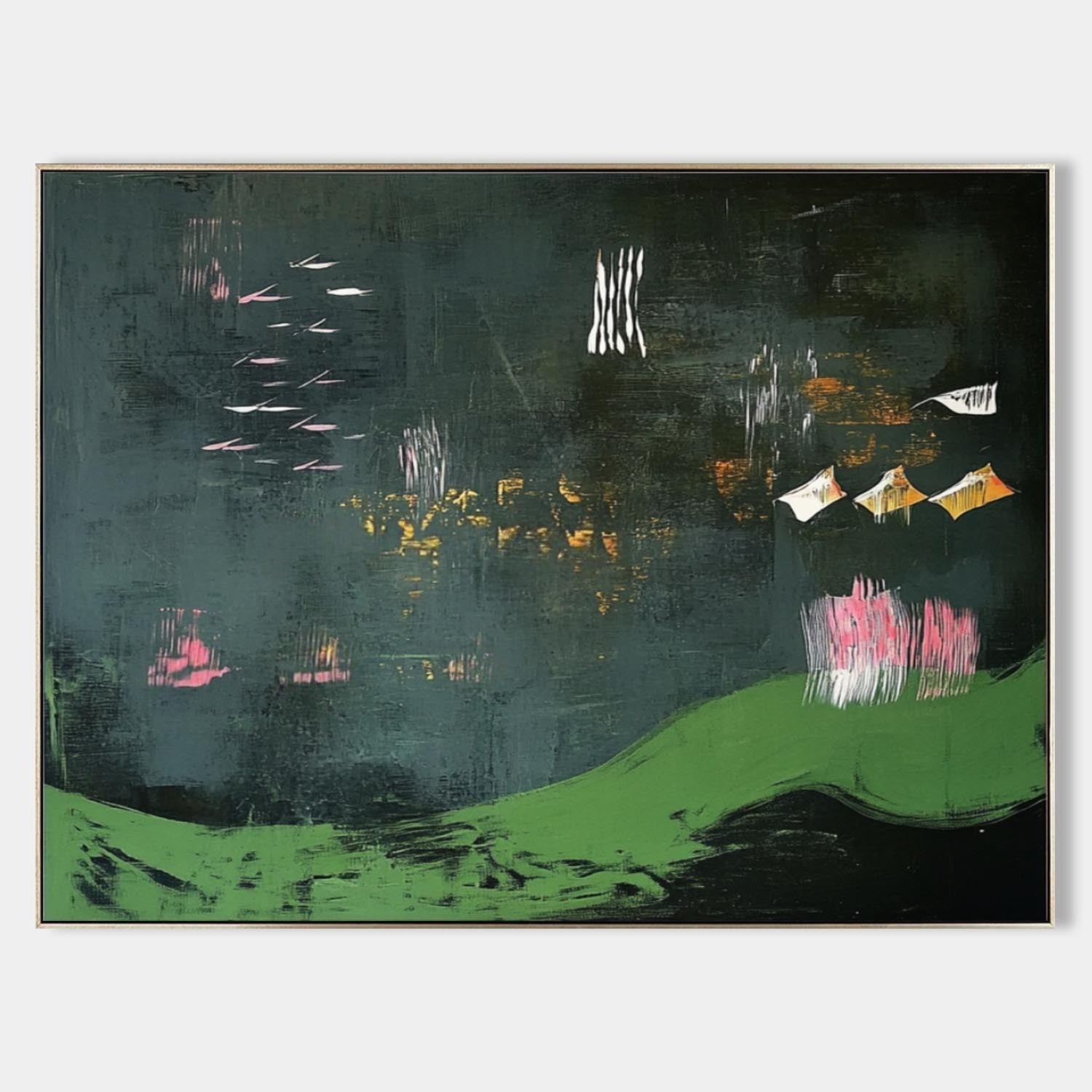 Wall Art Rectangle Abstract Modern Art Luxury