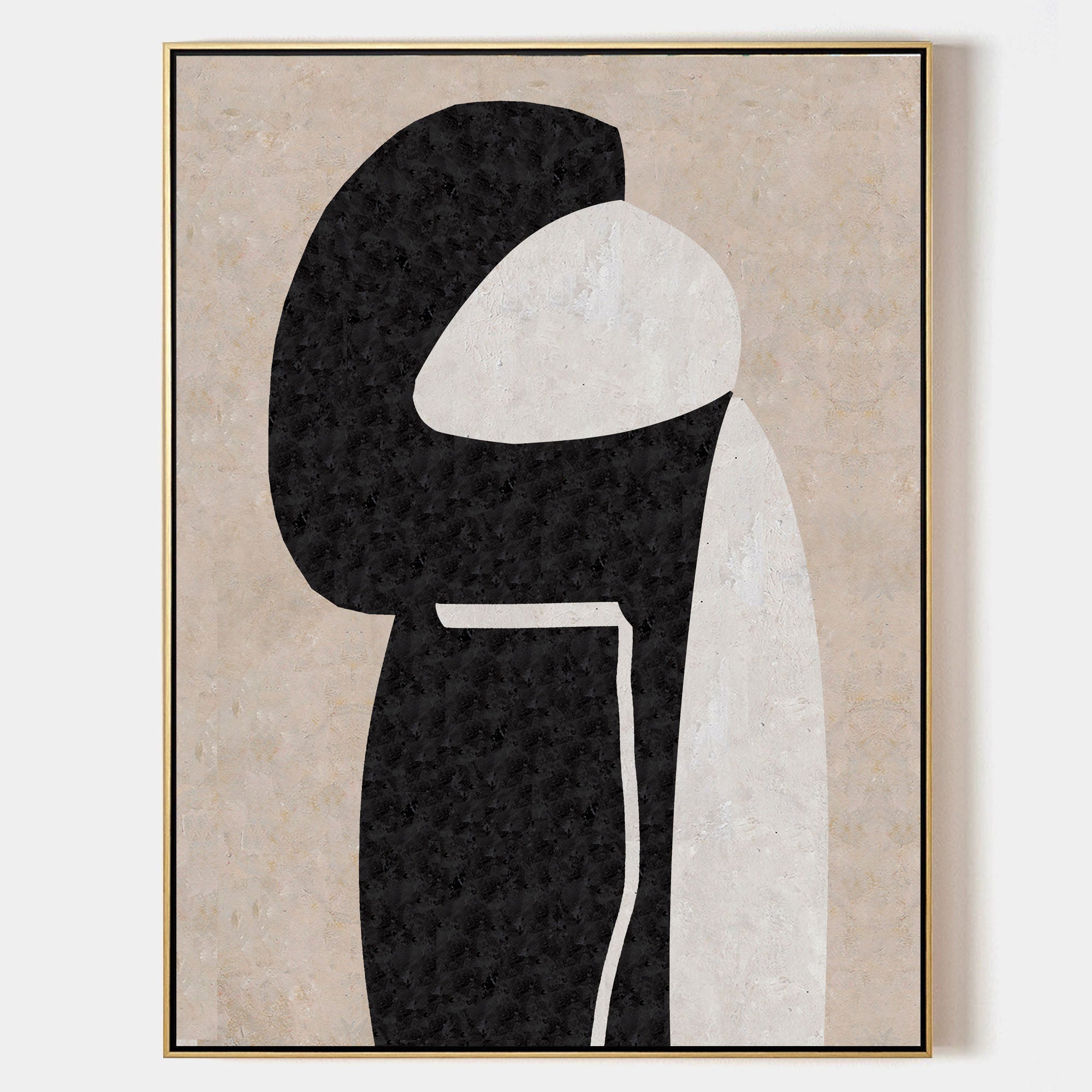 Mira Black Minimalist Abstract Canvas Wall Art
