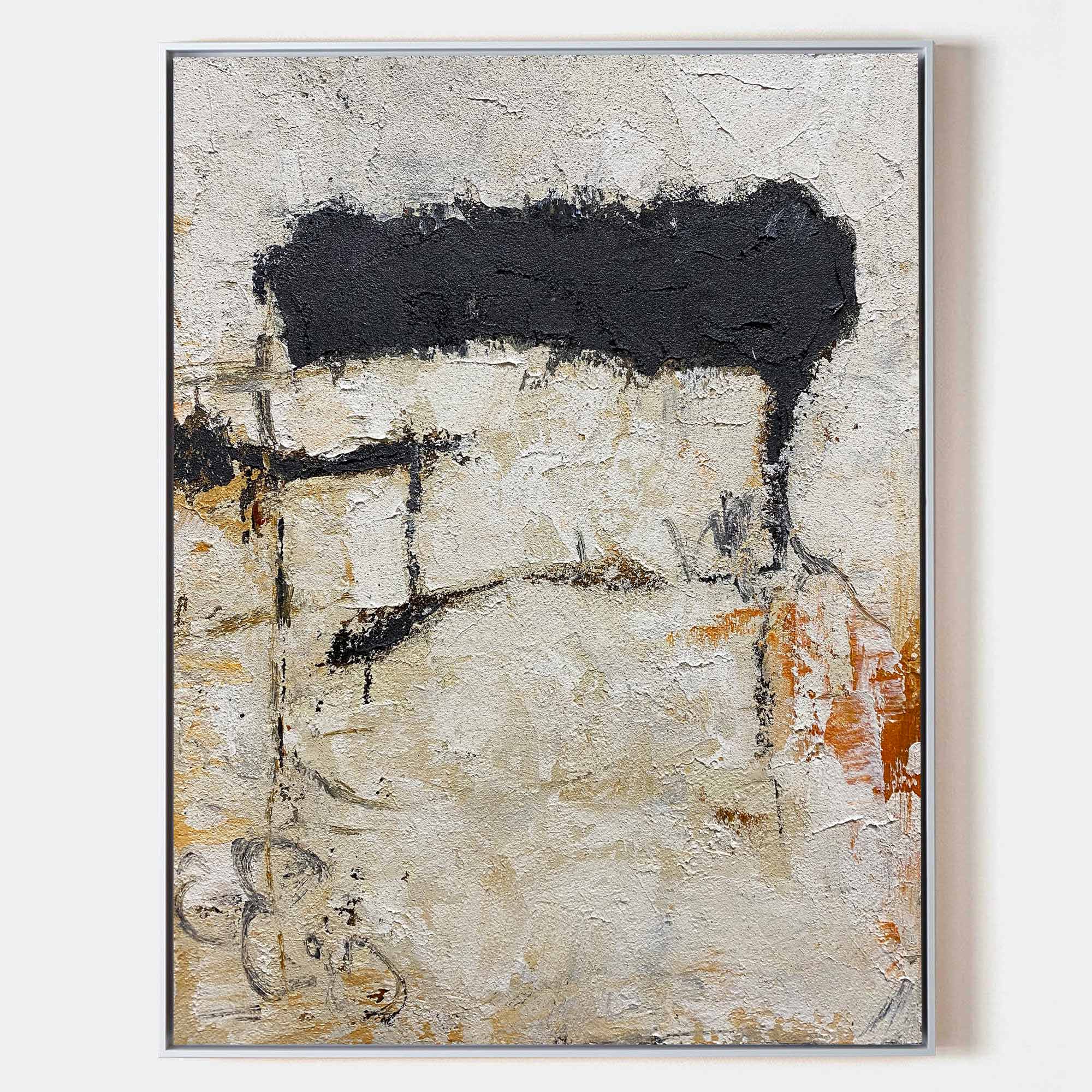 Rough Texture Wabi‑Sabi Abstract Hand‑Painted Artwork