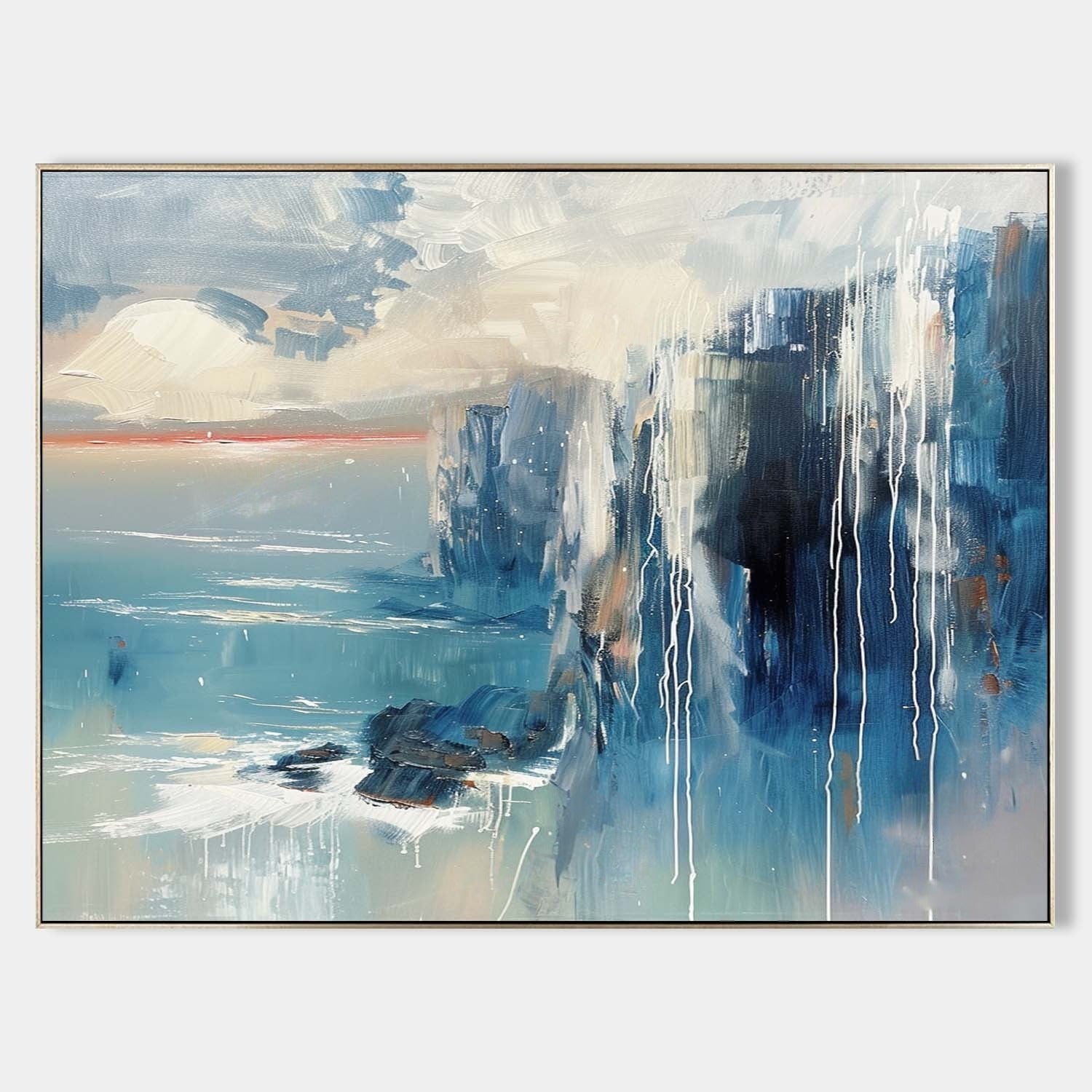 Wall Art Horizontal Abstract Coastal Cliff