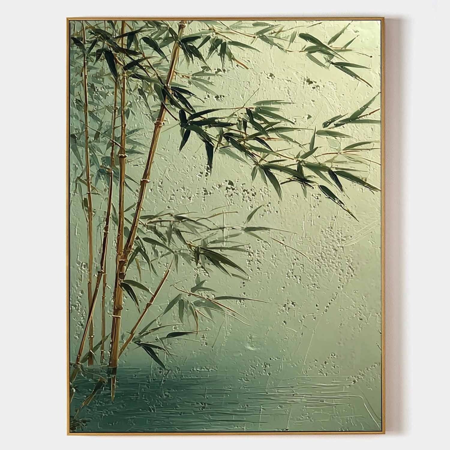 Oriental Bamboo Forest 3D Impasto Painting