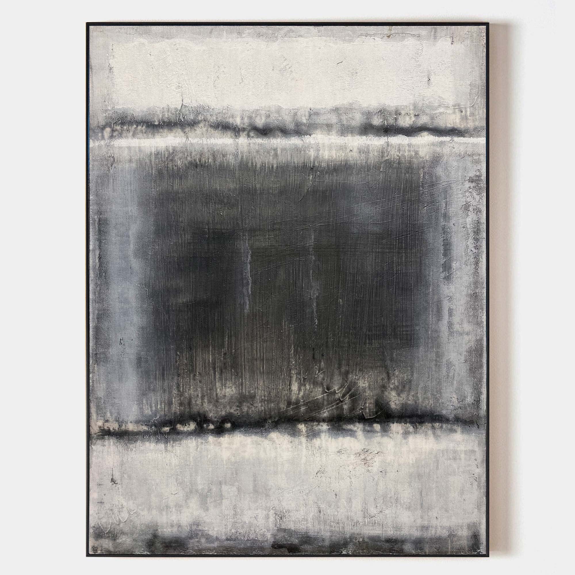 Black And White Abstract Painting