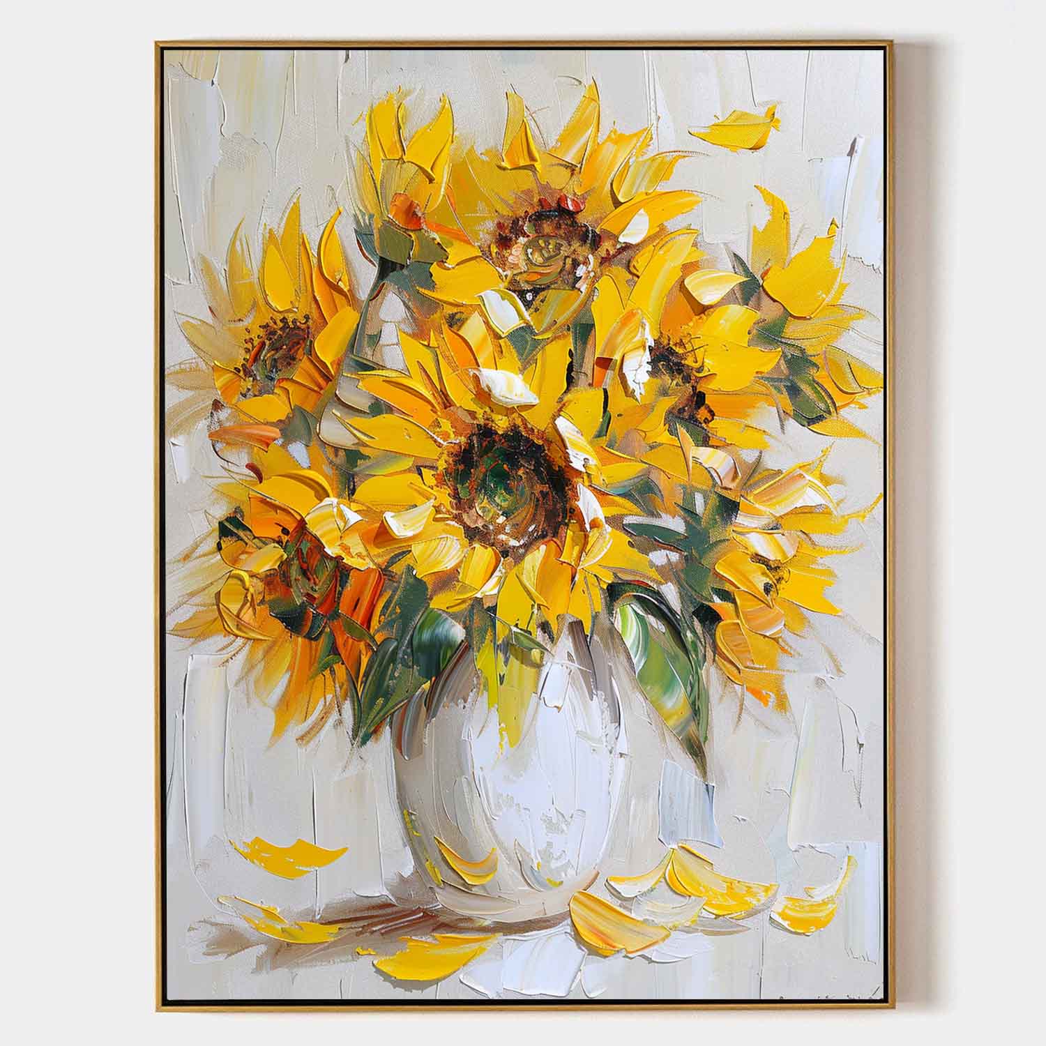 Yellow Sunflower Bouquet Floral  Painting