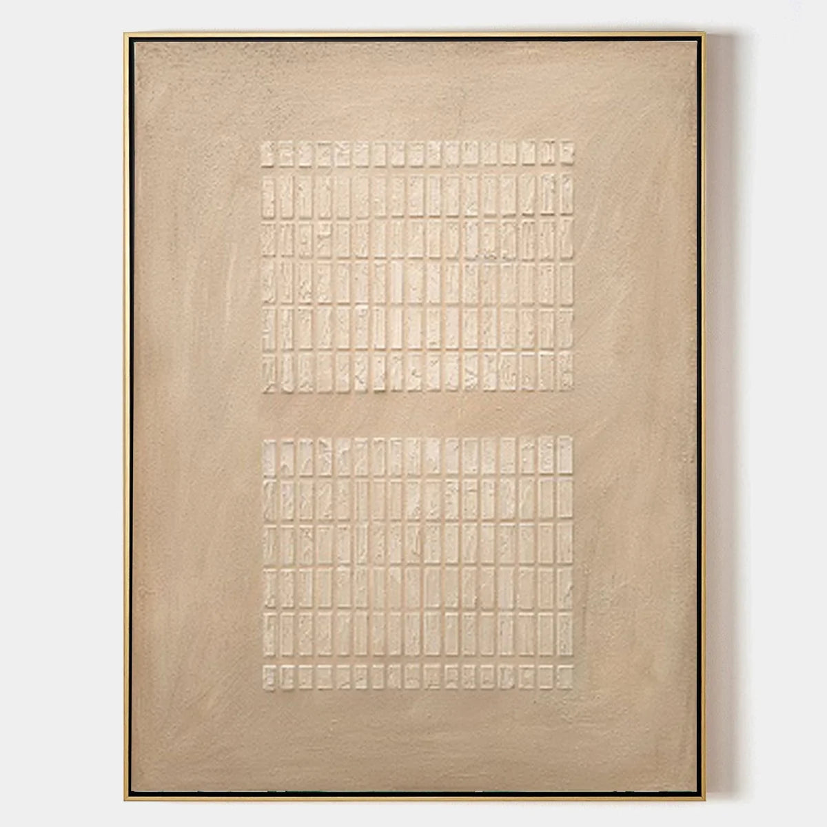 Wabi-Sabi Dual Grid Bas-Relief Painting
