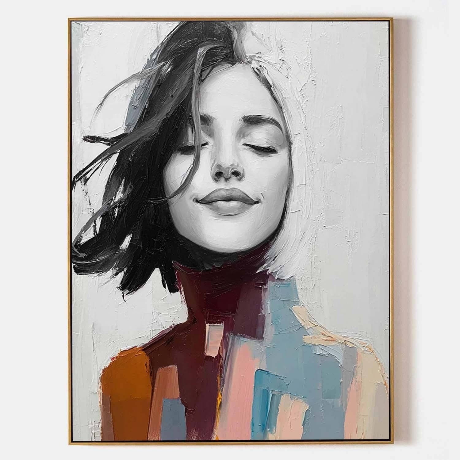 Wall Art Monochrome Female Surrealist