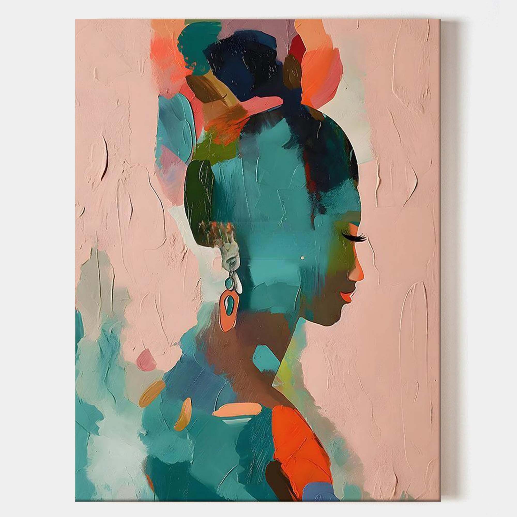 Wall Art Colorful Silhouette Vibrant Abstract