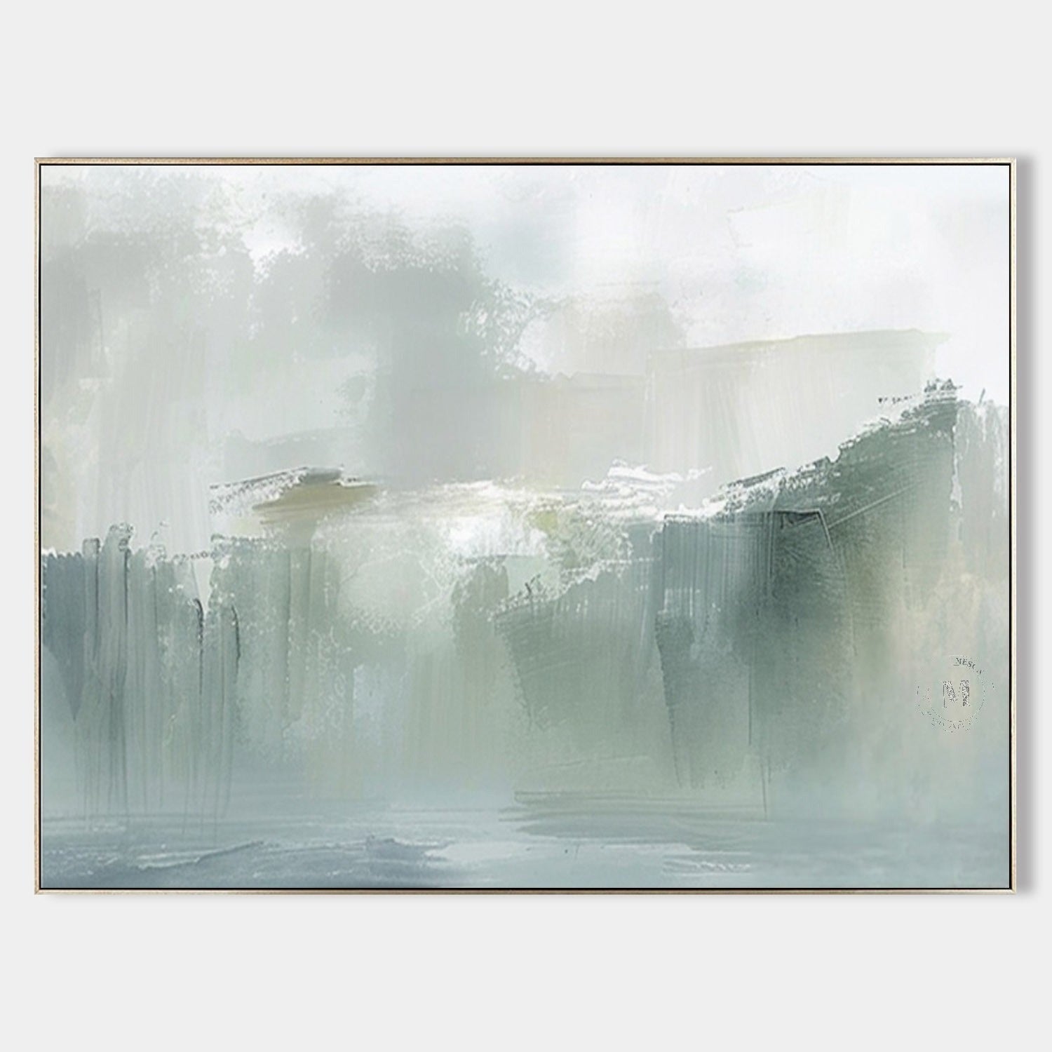 Wall Art Minimalist Textured Misty