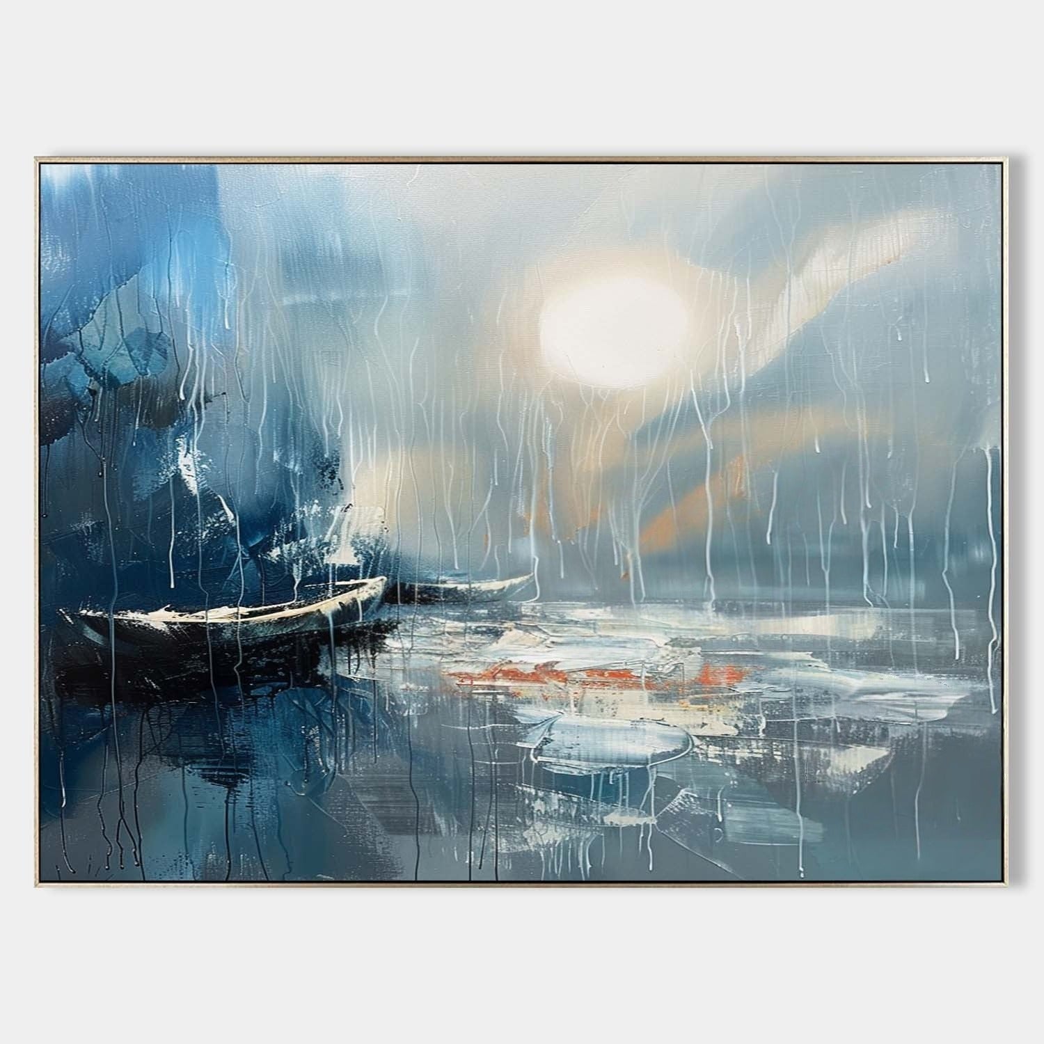 Wall Art Horizontal Moonlit Fishing