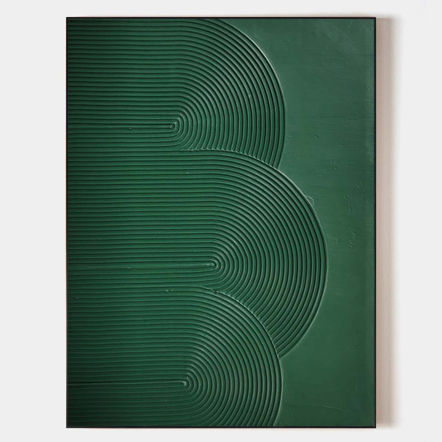Dark Green Layered Arch 3D Textured Wall Art