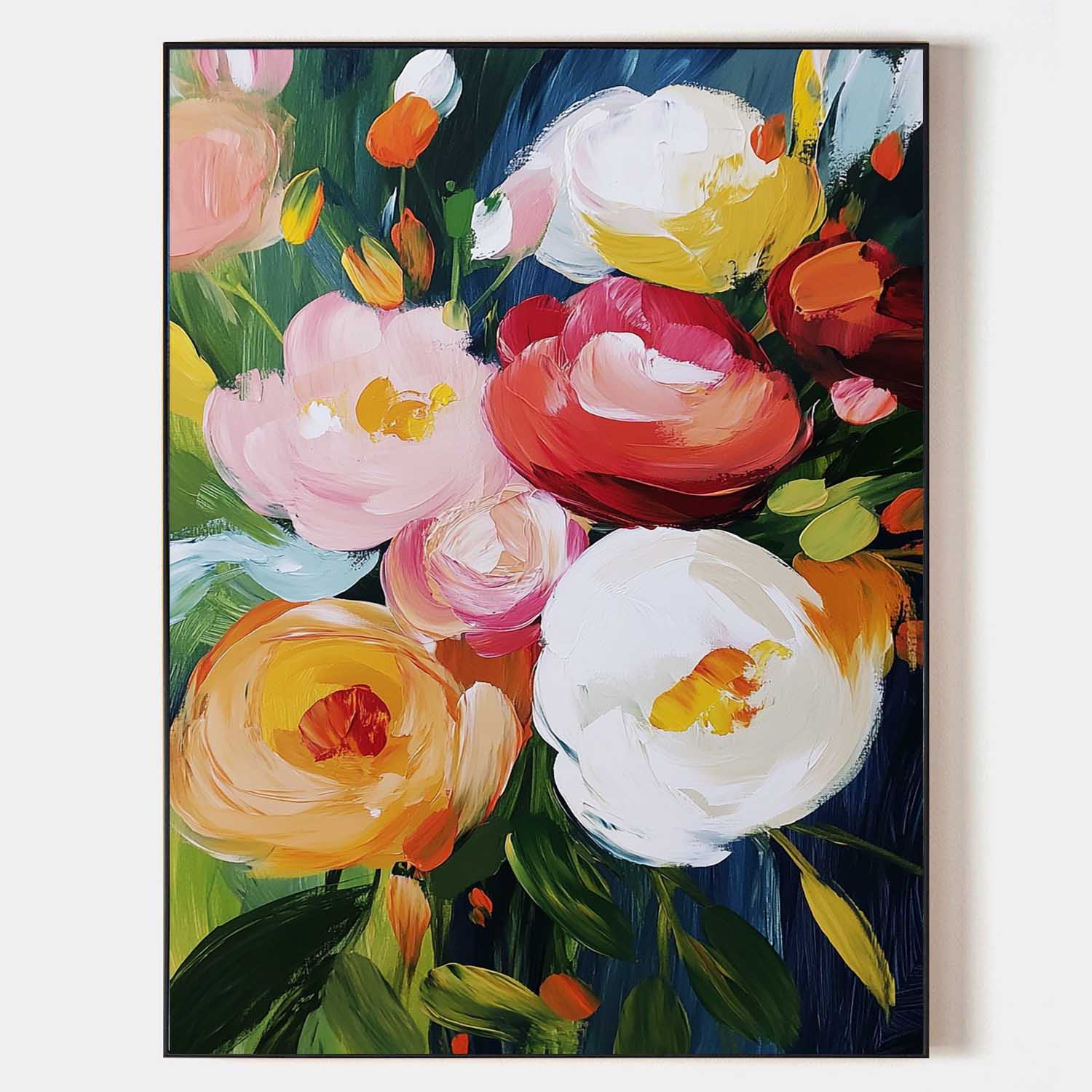 Colorful Floral Modern Abstract Wall Art