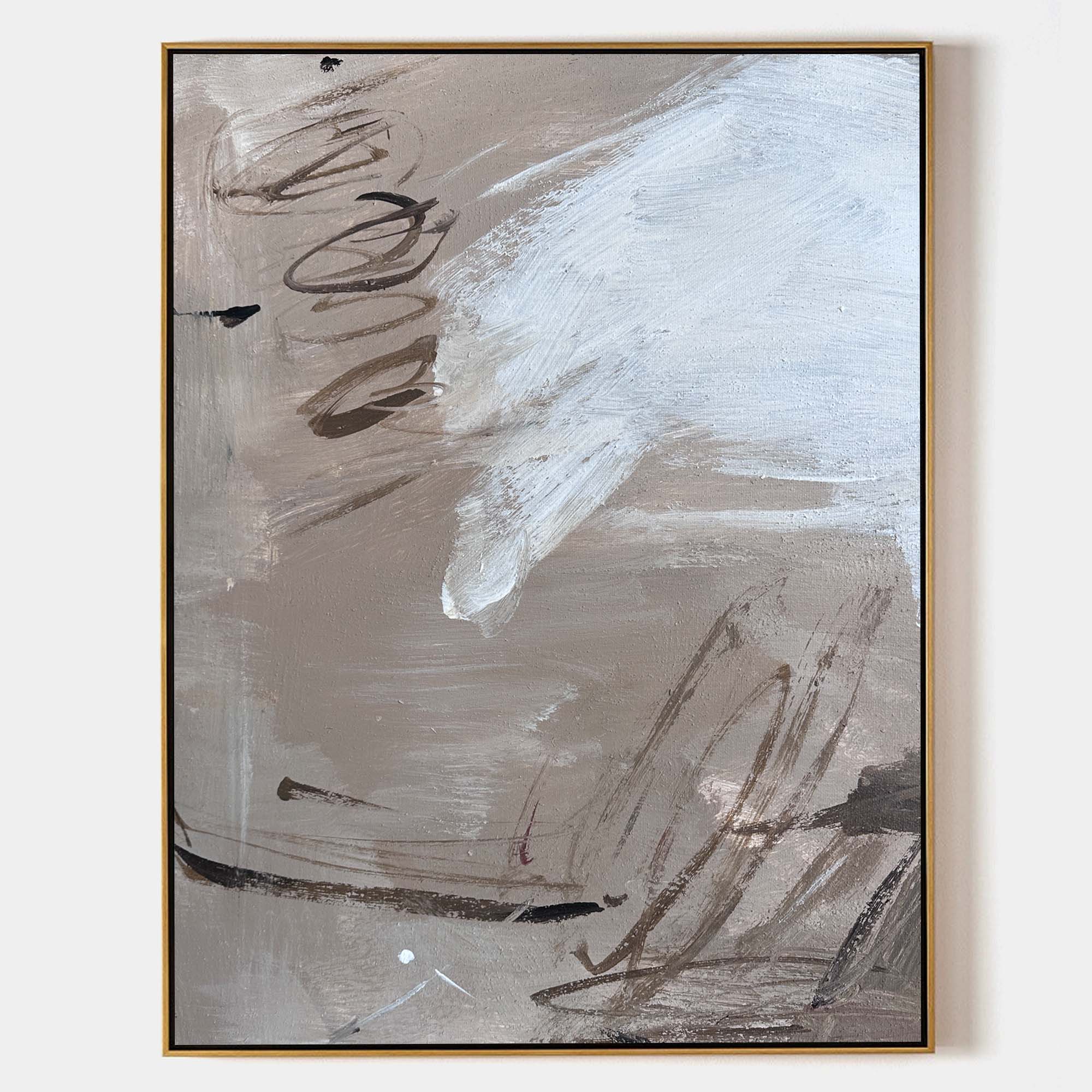 Textured Neutral Abstract Painting
