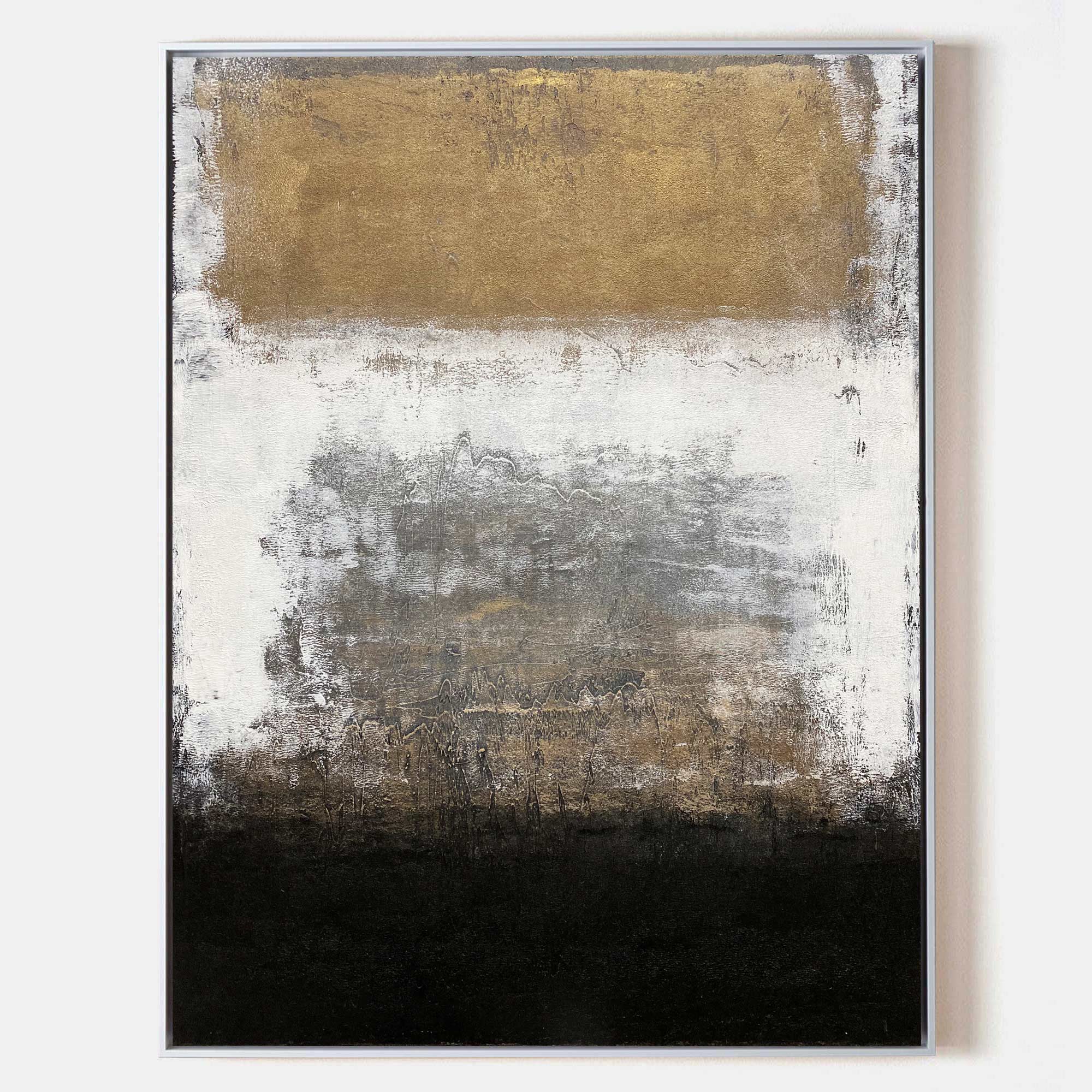 Gold And Black Abstract Painting