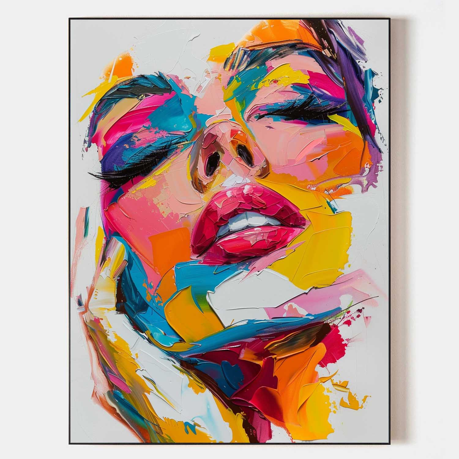 Colorful Female Portrait Abstract Painting