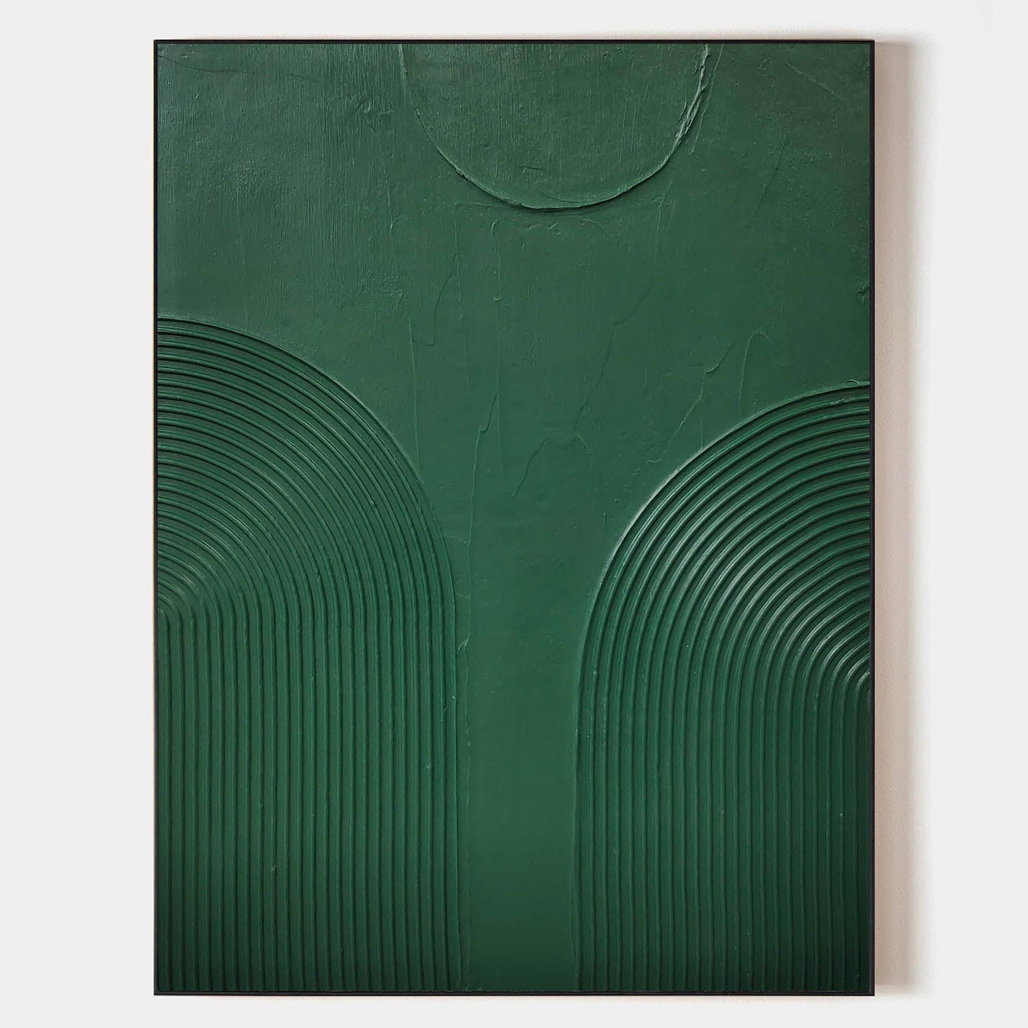 Emerald Arching Linework Painting