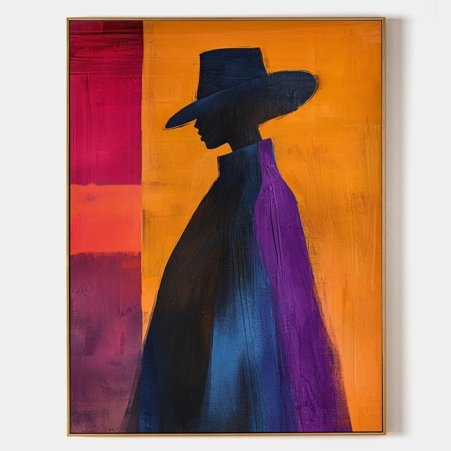 Wall Art Minimalist Silhouette Figure Gradient
